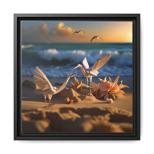 By The Seaside Series Print #3 - Black Framed Canvas Print