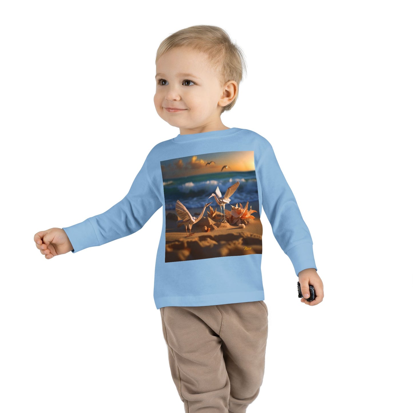 By The Seaside Series Print #3 Toddler Long Sleeve Tee