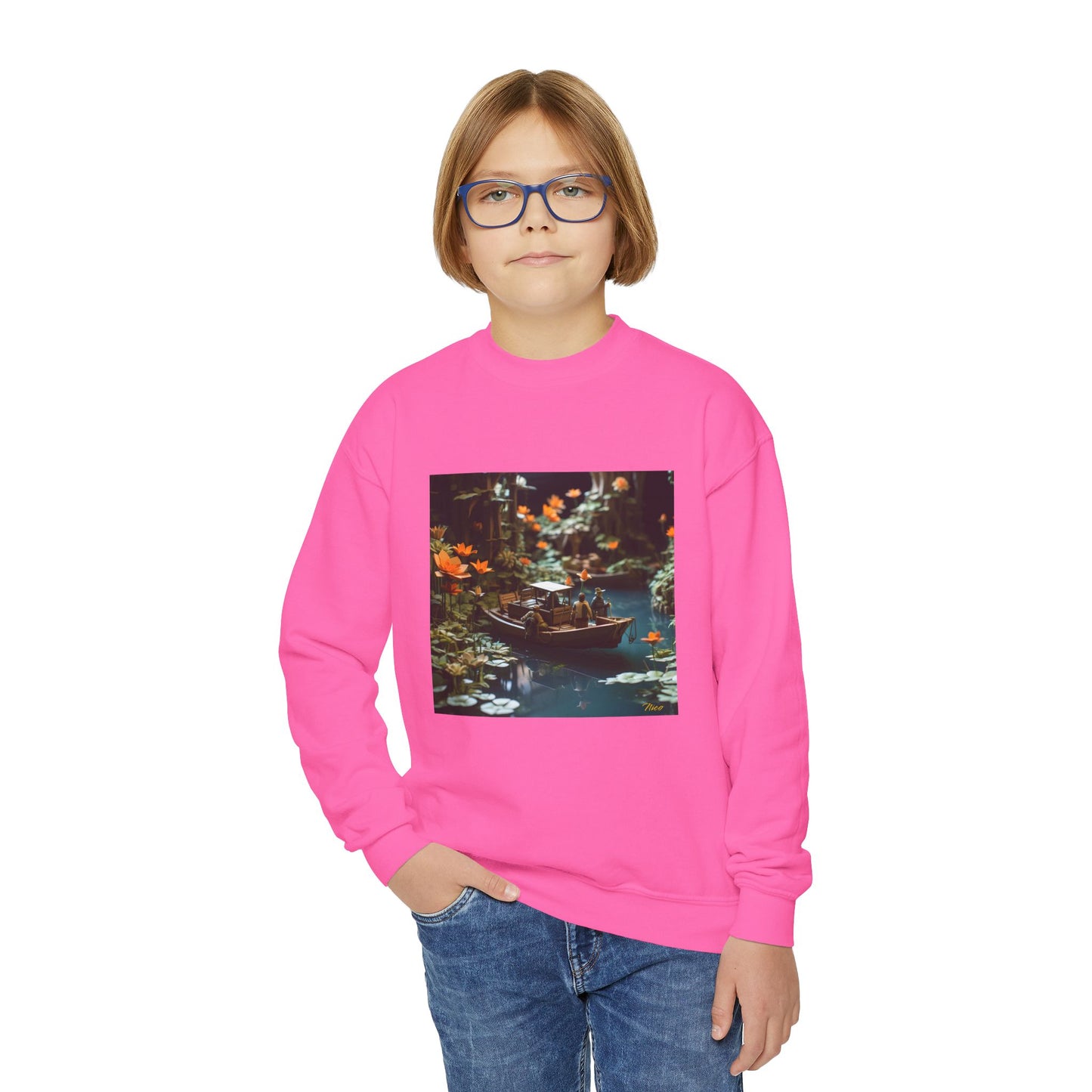 Born On A Bayou Series Print #4 Youth Crewneck Sweatshirt