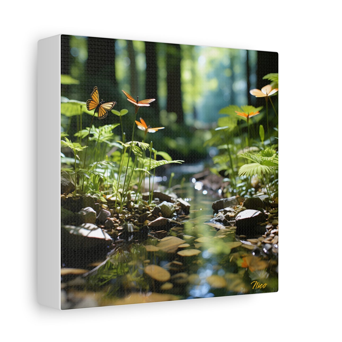 Relaxing By The Brook Series Print #9 - Streched Matte Canvas Print, 1.25" Thick