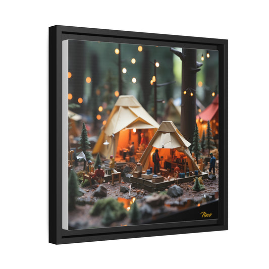 Camping In The Rain Series Print #4 - Black Framed Canvas Print