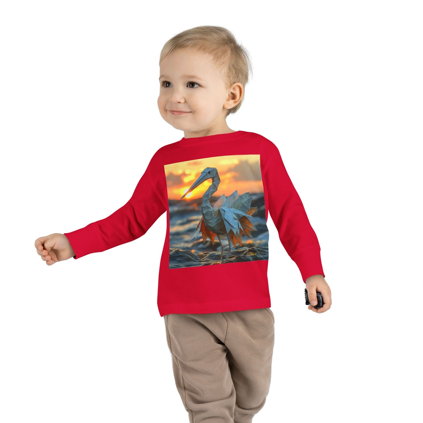 By The Seaside Series Print #1 Toddler Long Sleeve Tee