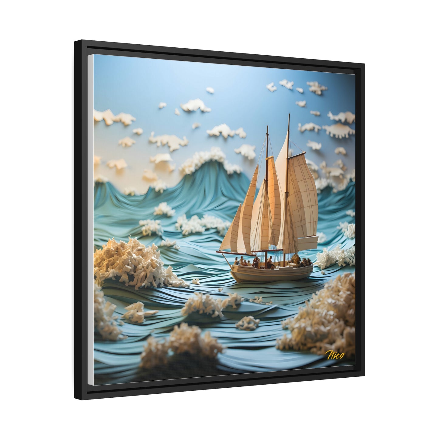 Into The Sunset Series Print #4 - Black Framed Canvas Print