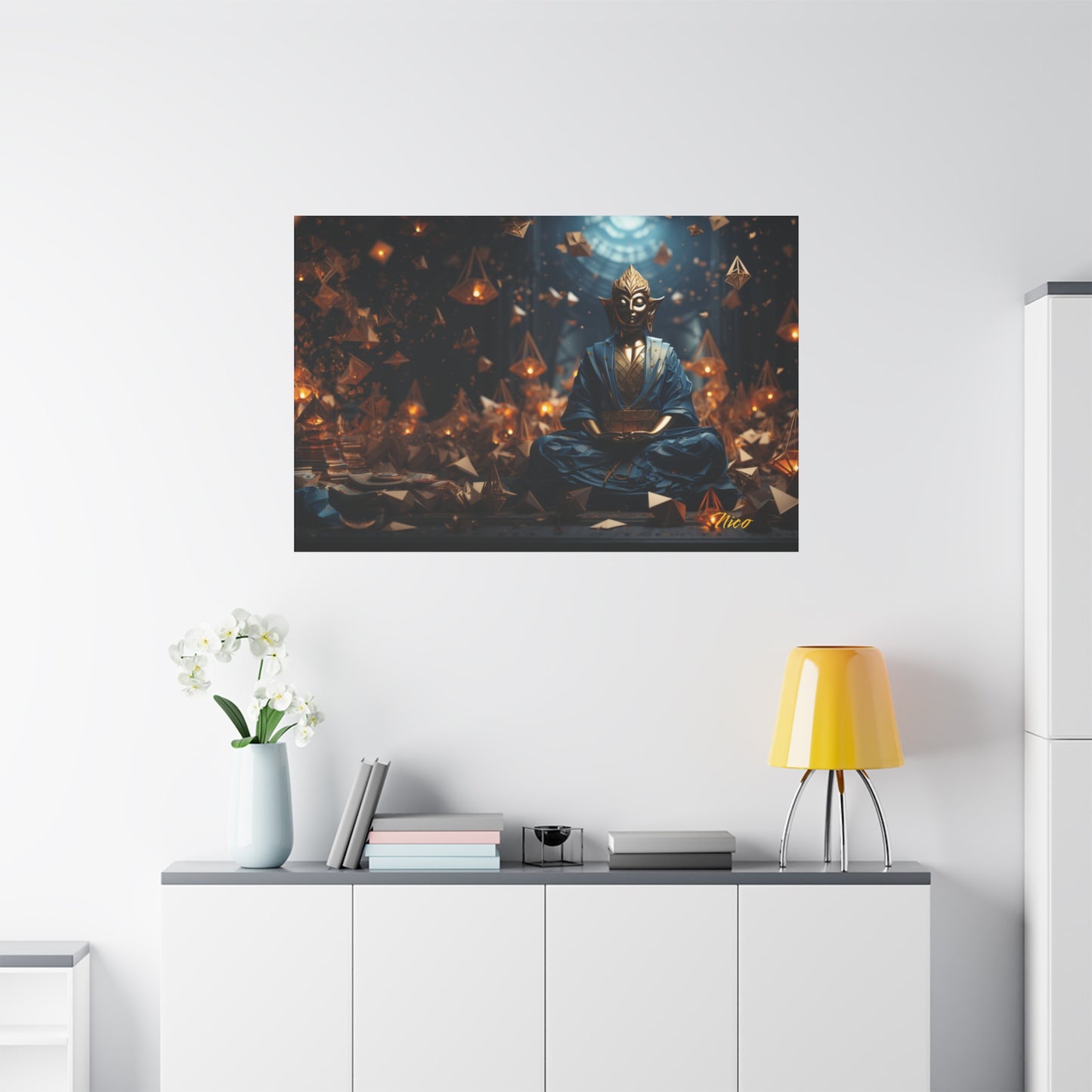 Ascending Buddha Series Print #1 - Streched Matte Canvas Print, 1.25" Thick