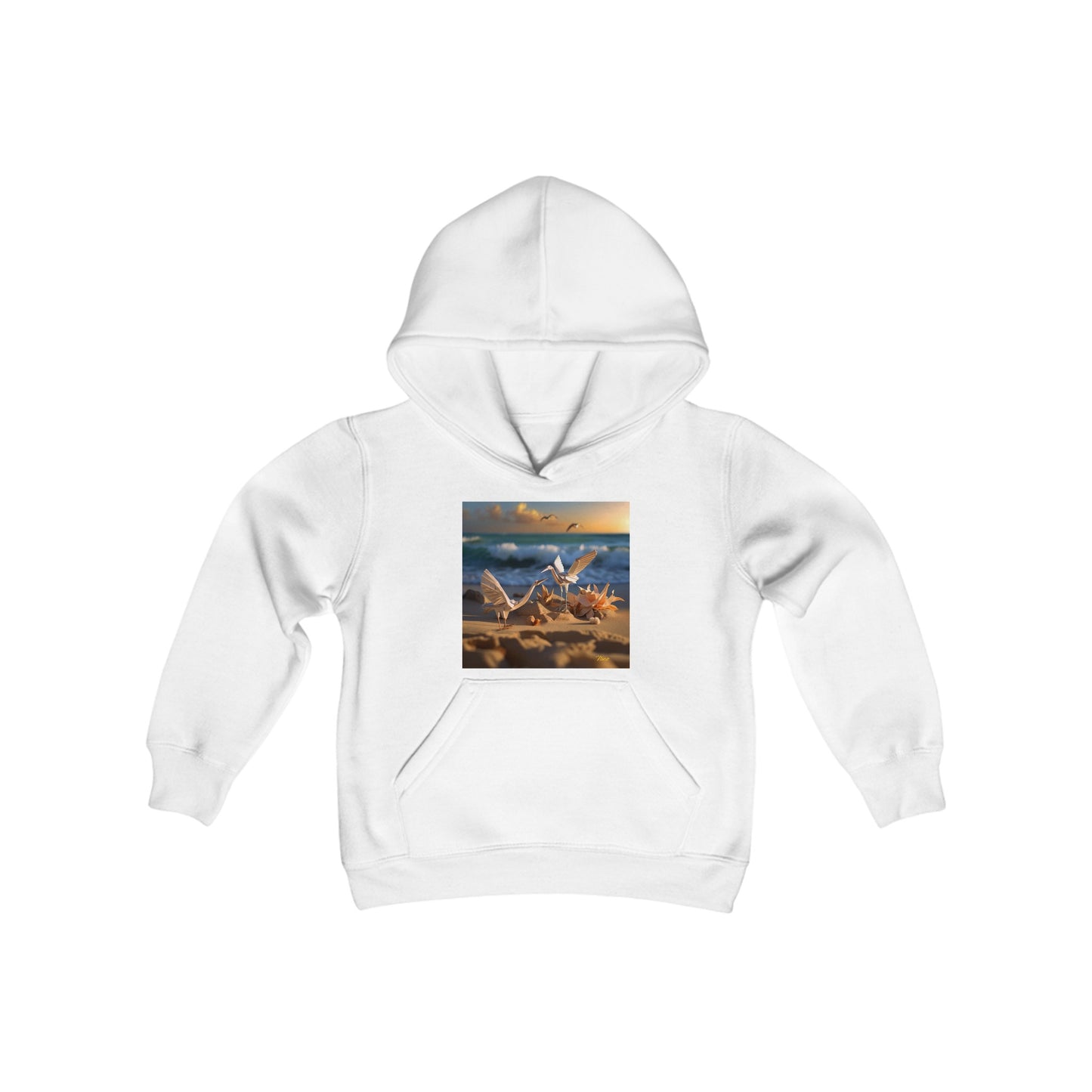 By The Seaside Series Print #3 Youth Heavy Blend Hooded Sweatshirt