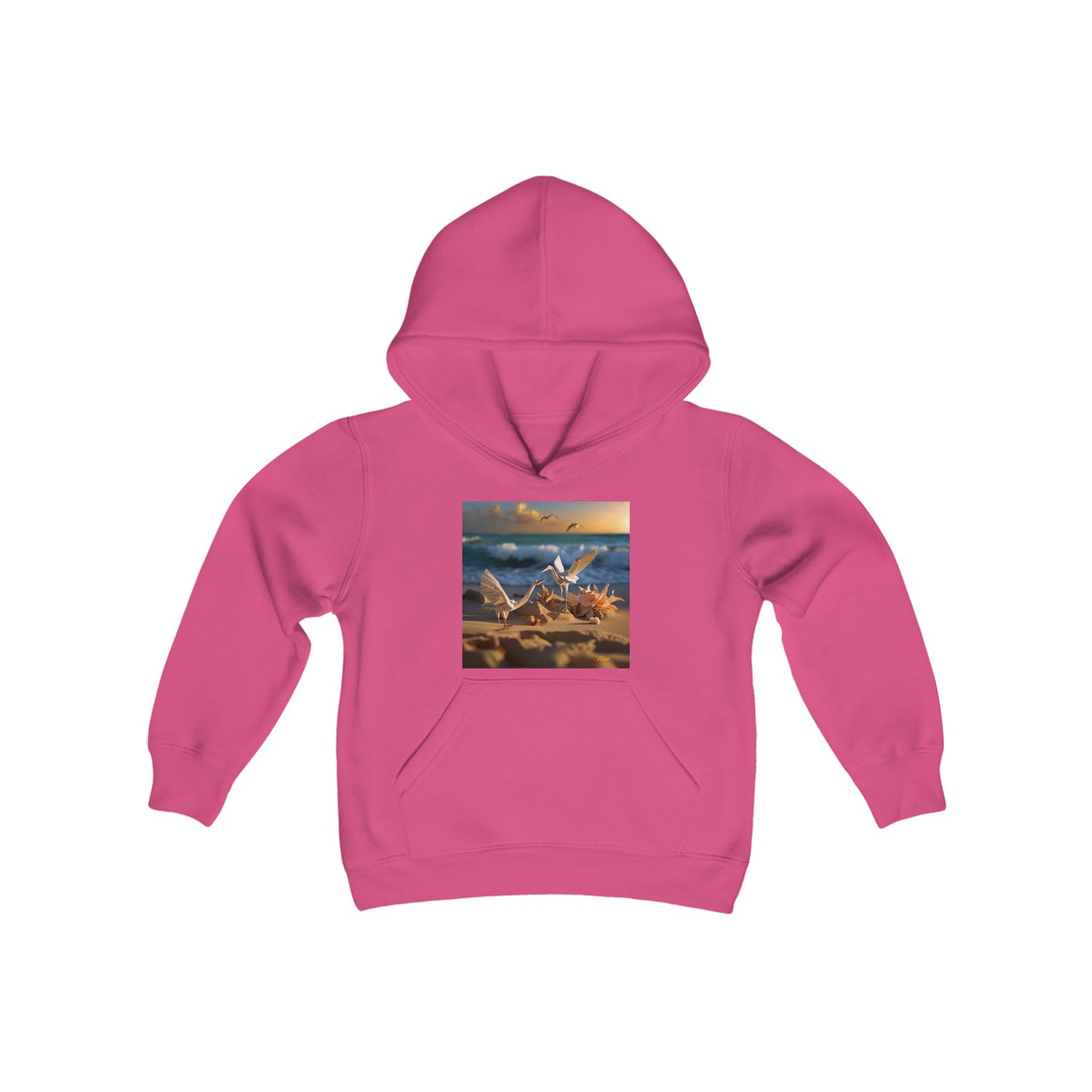 By The Seaside Series Print #3 Youth Heavy Blend Hooded Sweatshirt