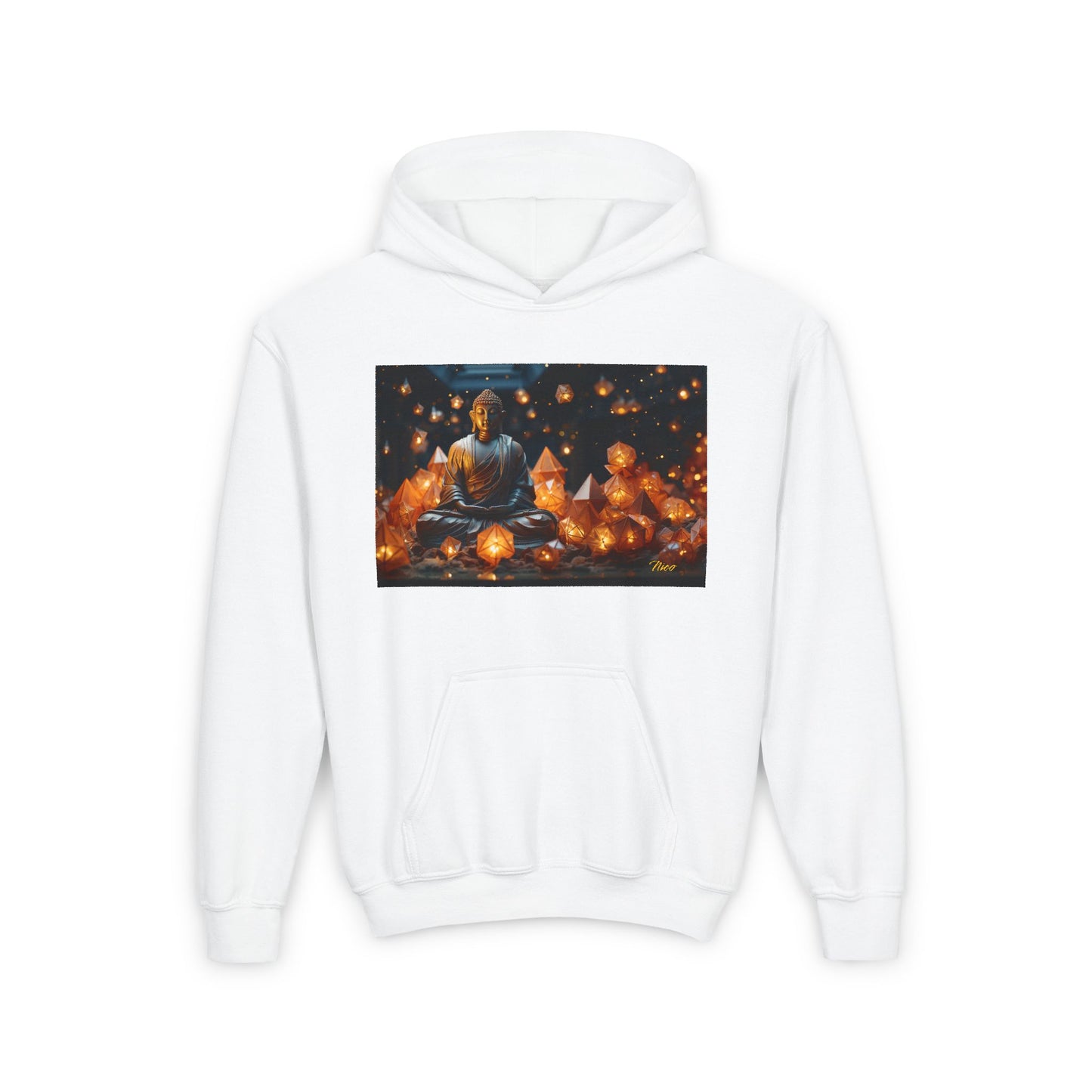 Ascending Buddah Series Print #10 Youth Heavy Blend Hooded Sweatshirt