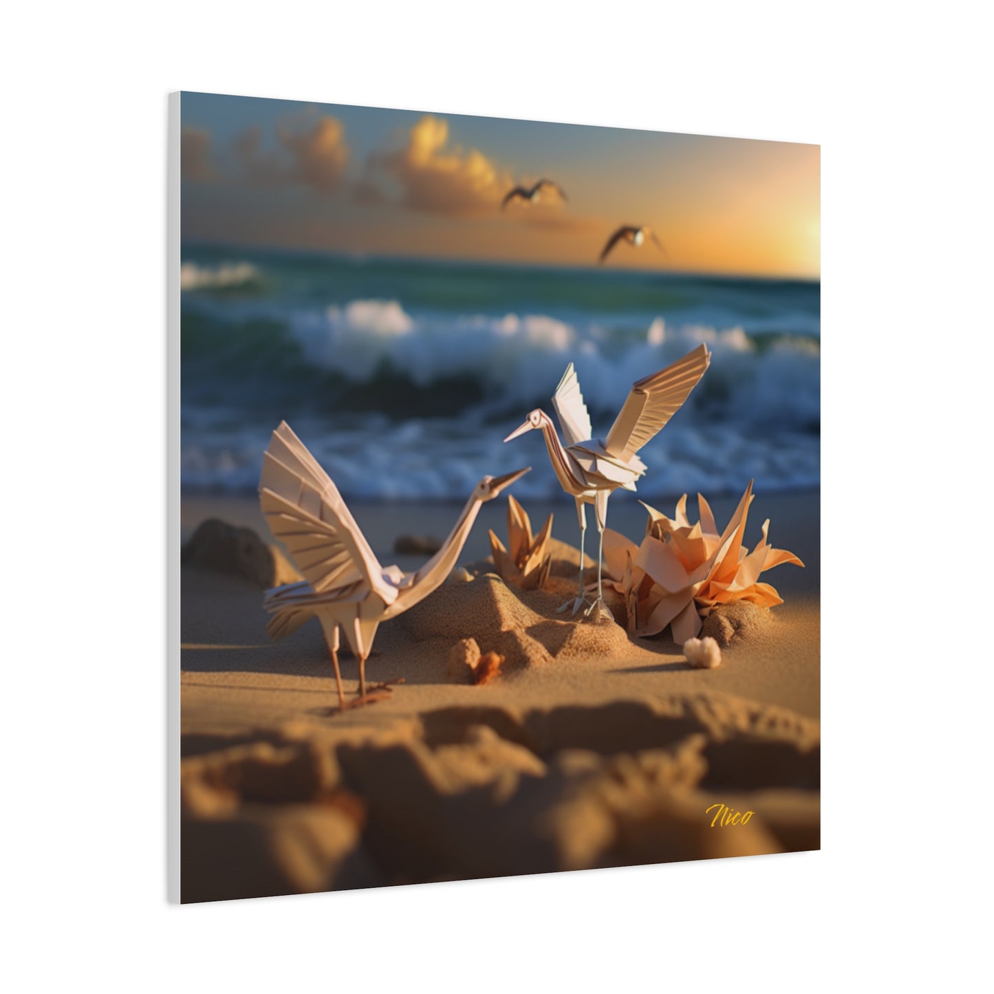 By The Seaside Series Print #3 - Streched Matte Canvas Print, 1.25" Thick