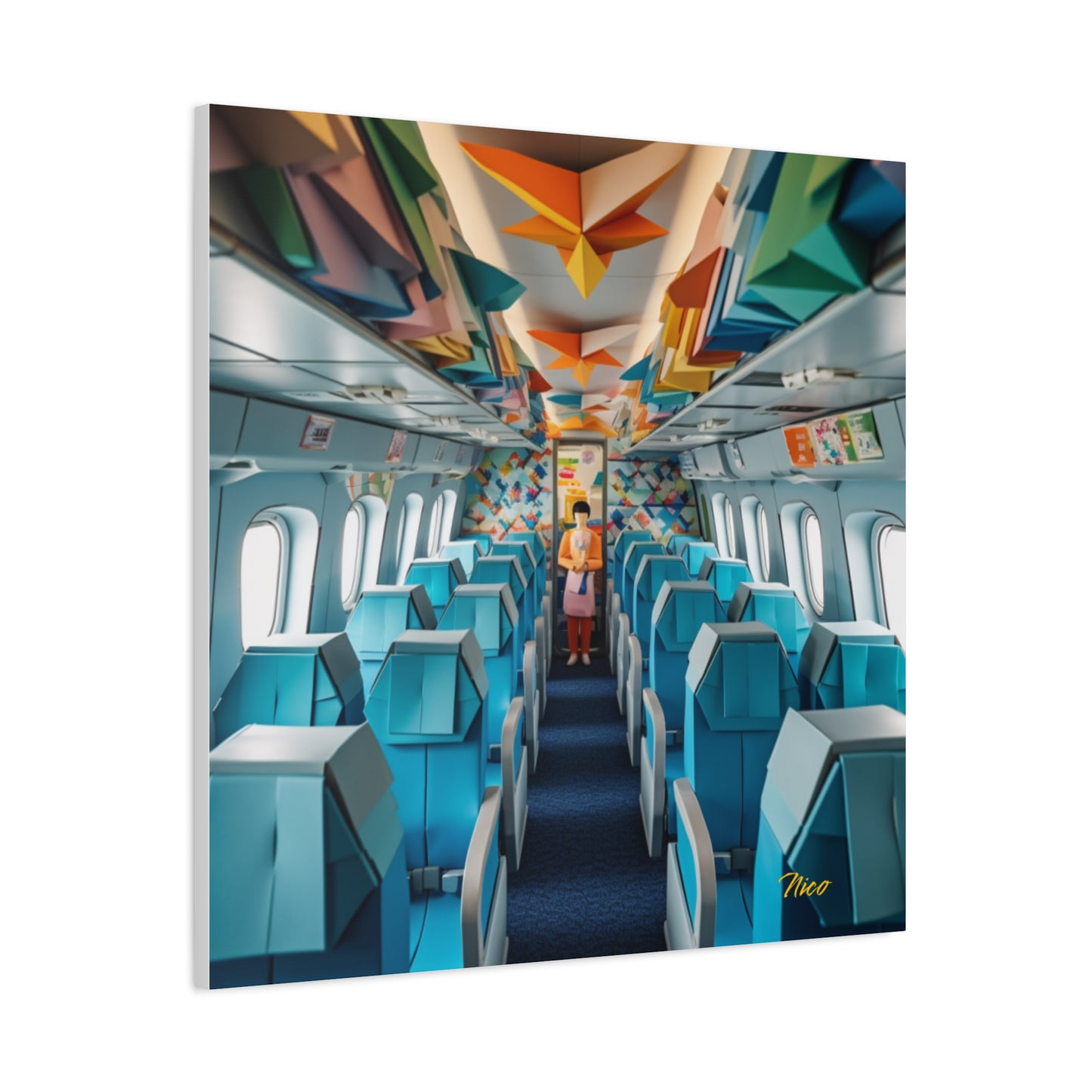 Frequent Flyer Miles Series Print #6 - Streched Matte Canvas Print, 1.25" Thick