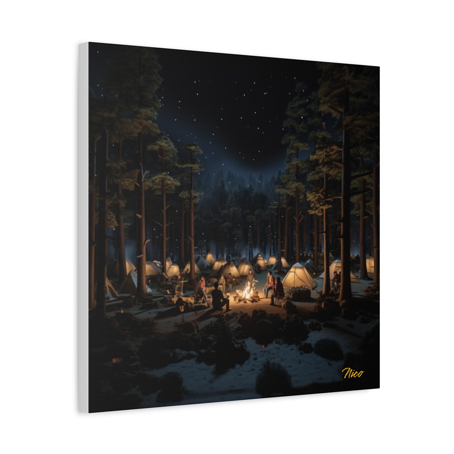 Under The Starry Skies Series Print #5 - Streched Matte Canvas Print, 1.25" Thick