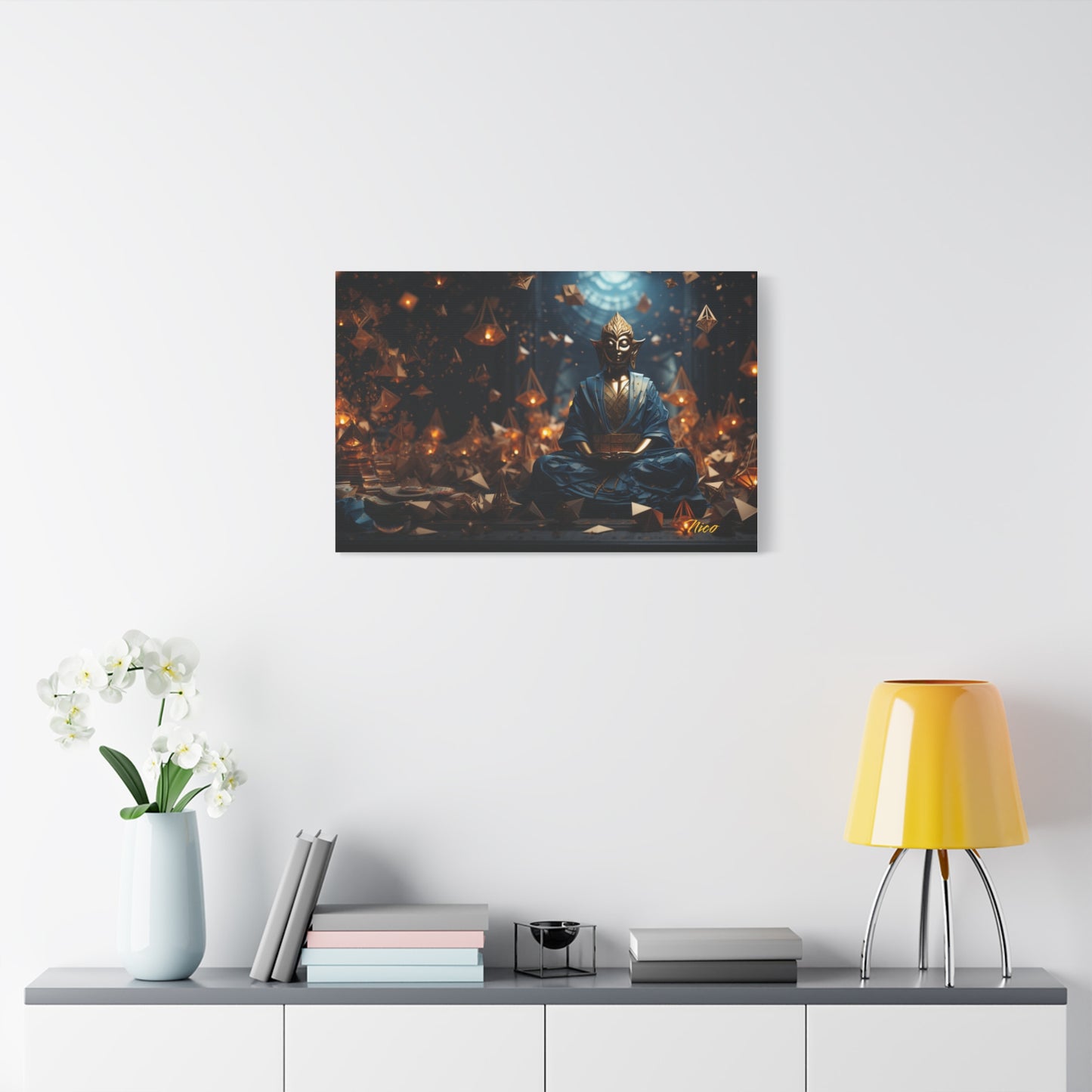 Ascending Buddha Series Print #1 - Streched Matte Canvas Print, 1.25" Thick