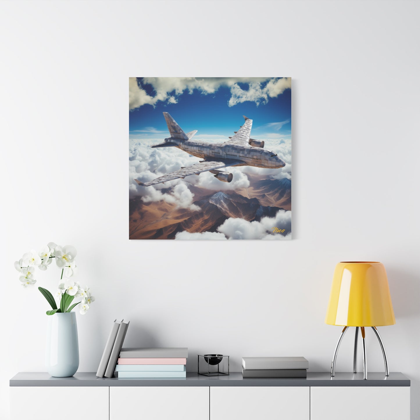 Frequent Flyer Miles Series Print #9 - Streched Matte Canvas Print, 1.25" Thick