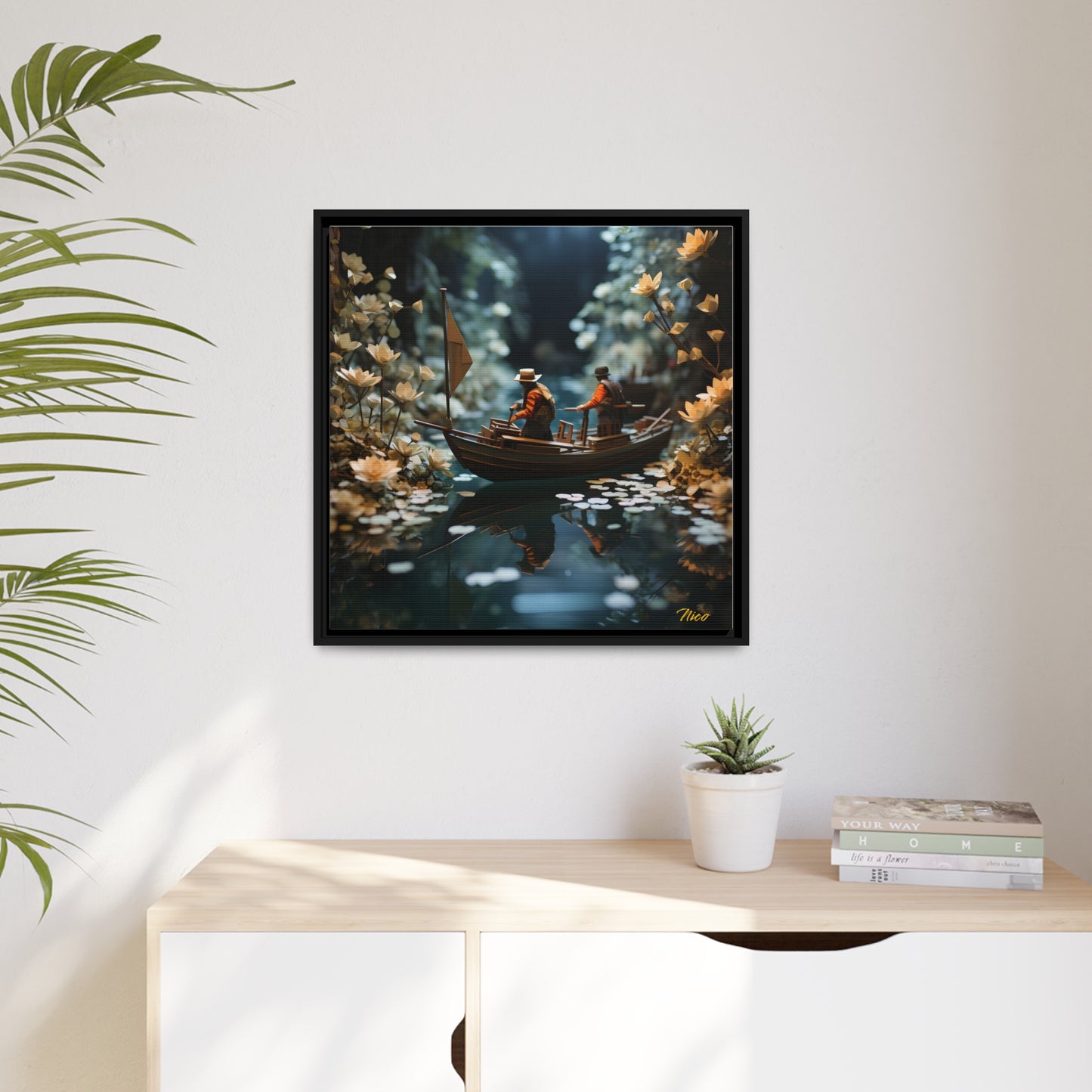 Born On A Bayou Series Print #10 - Black Framed Canvas Print