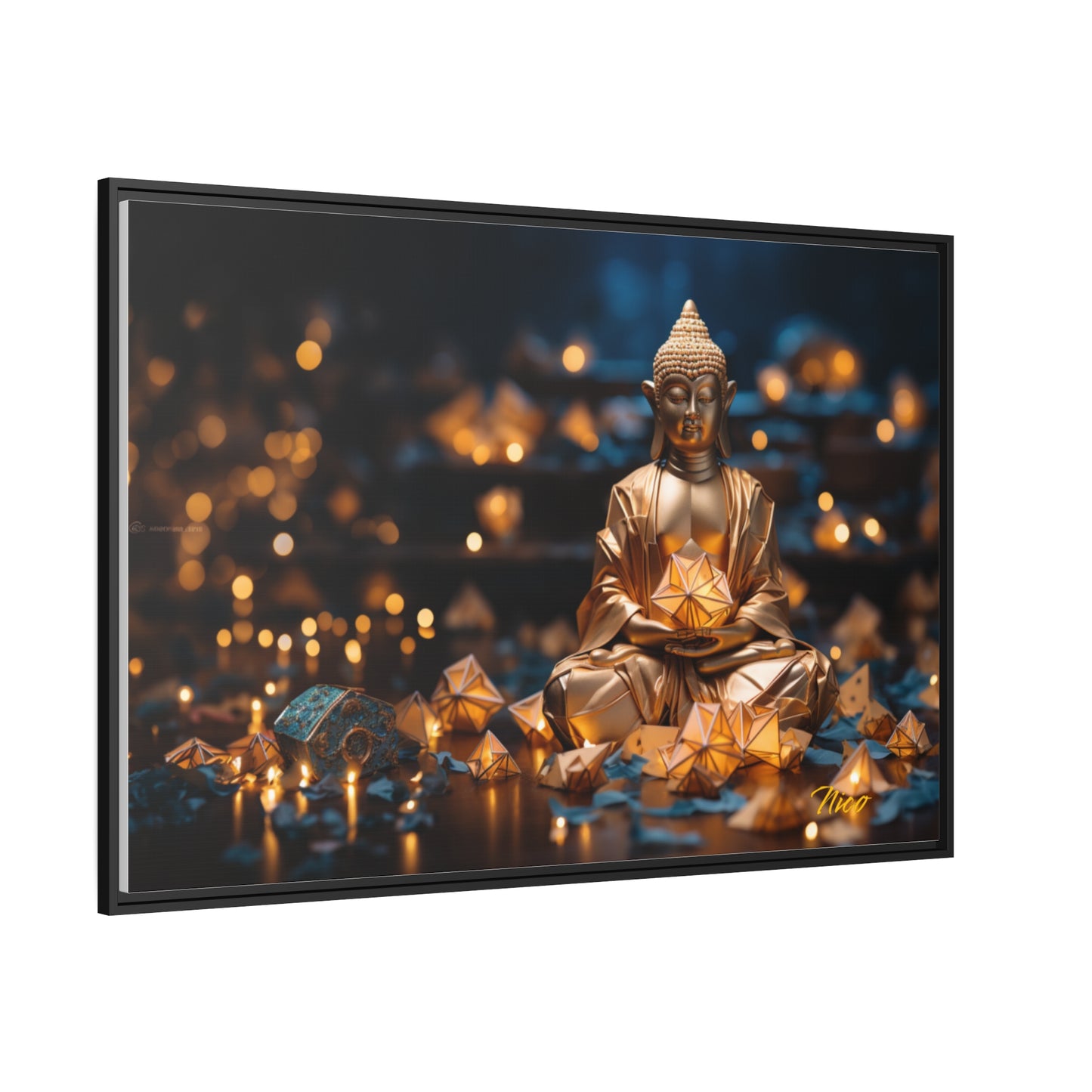 Ascending Buddha Series Print #9 - Black Framed Canvas Print