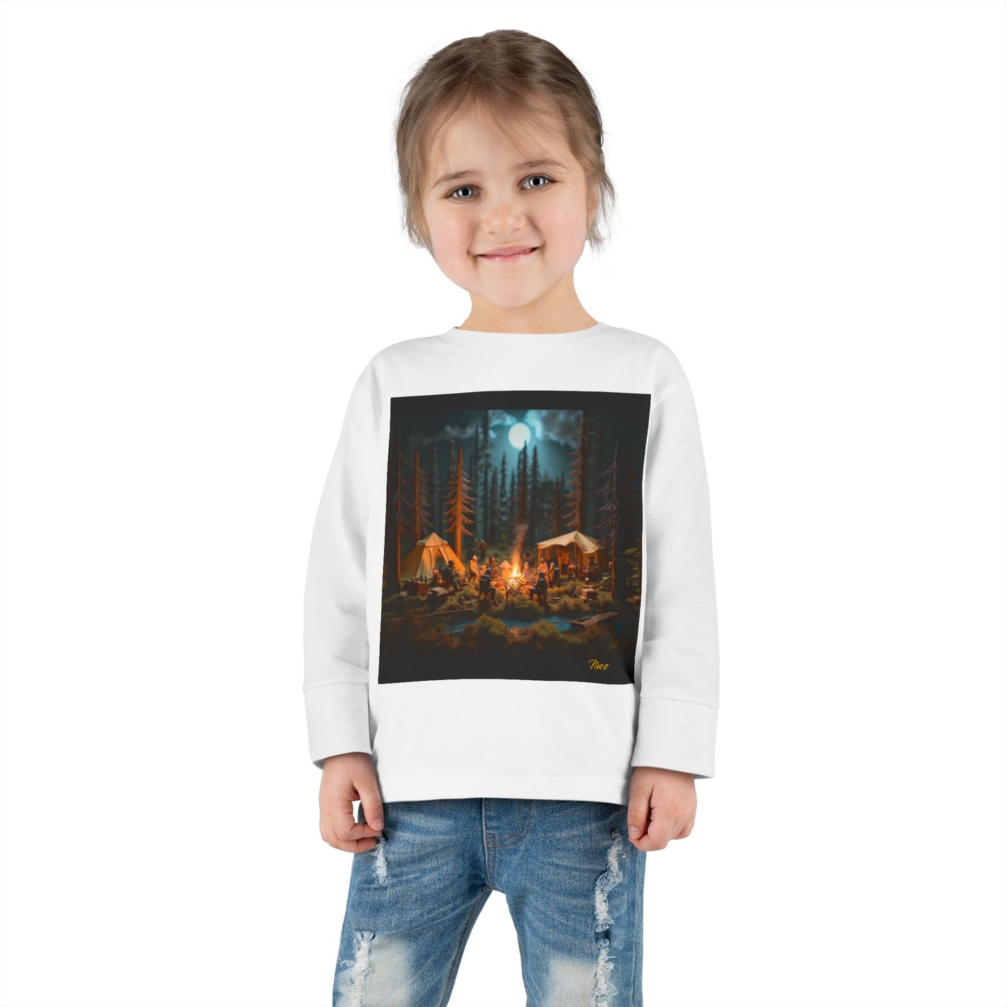 Under The Starry Skies Series Print #8 Toddler Long Sleeve Tee