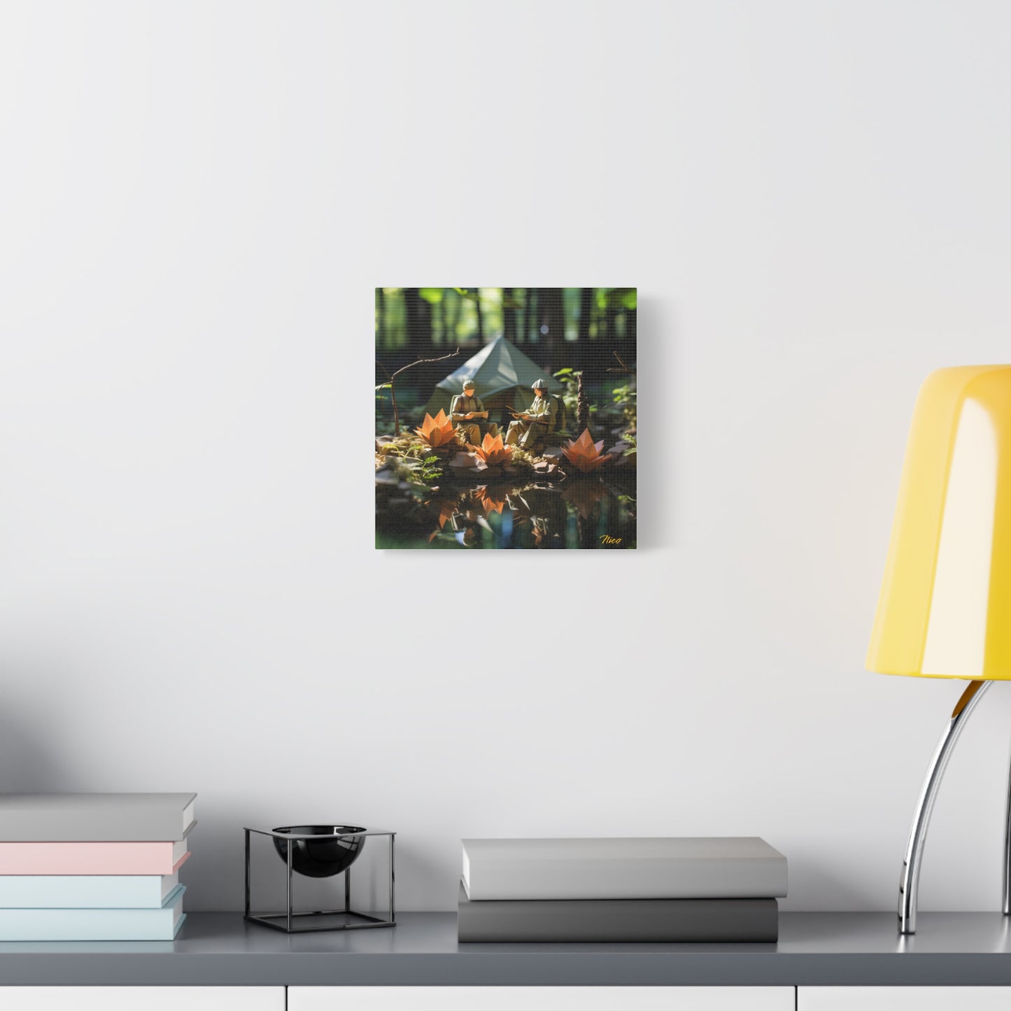 Relaxing By The Brook Series Print #7 - Streched Matte Canvas Print, 1.25" Thick