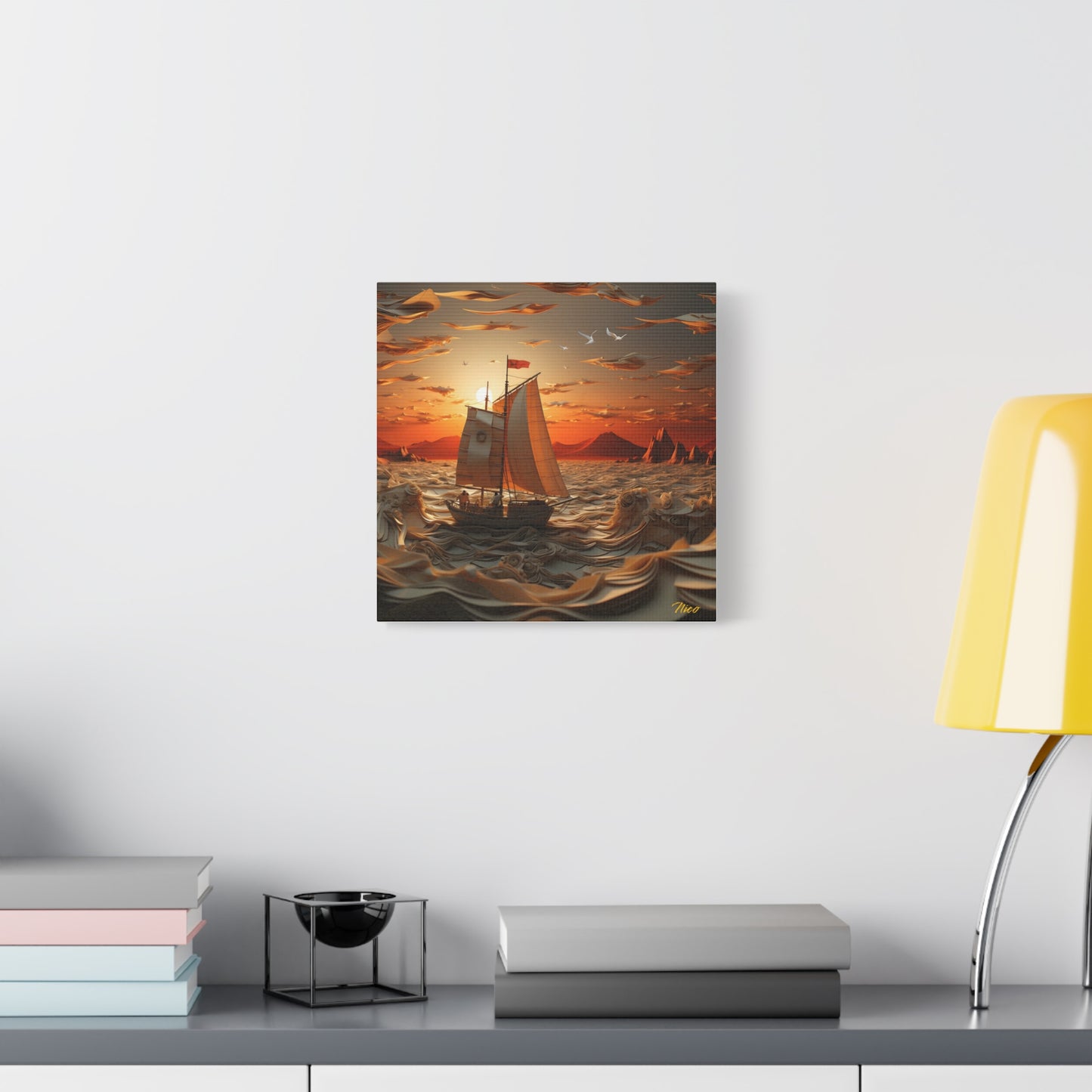 Into The Sunset Series Print #7 - Streched Matte Canvas Print, 1.25" Thick