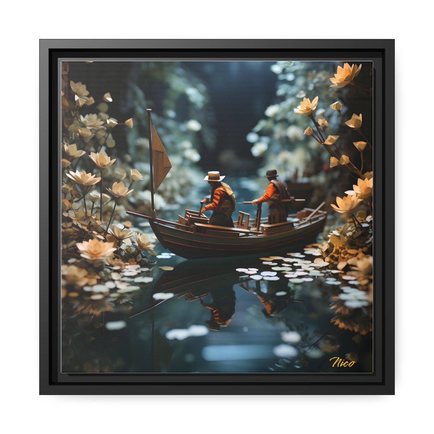 Born On A Bayou Series Print #10 - Black Framed Canvas Print