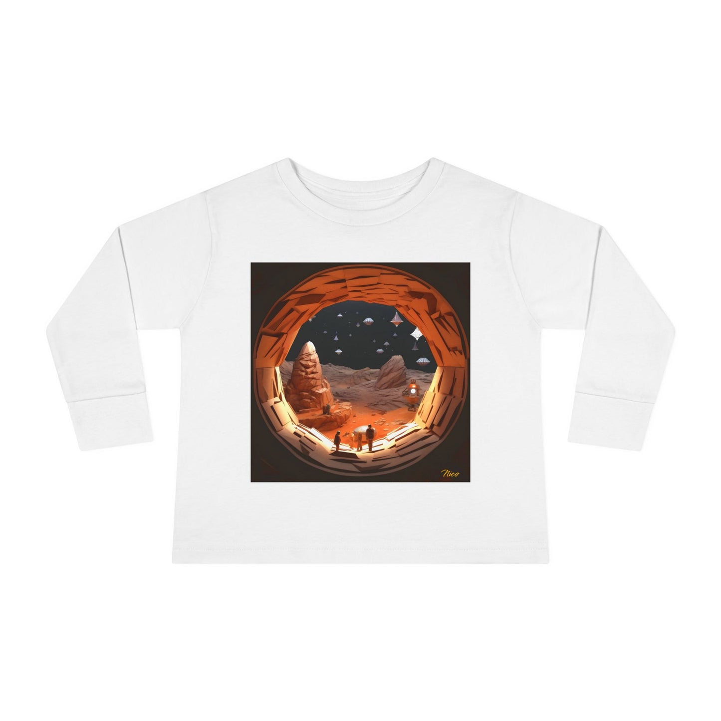 Elons' Dream Series Print #4 Toddler Long Sleeve Tee