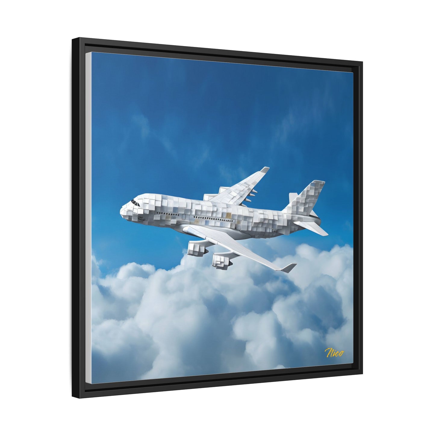 Frequent Flyer Miles Series Print #5 - Black Framed Canvas Print