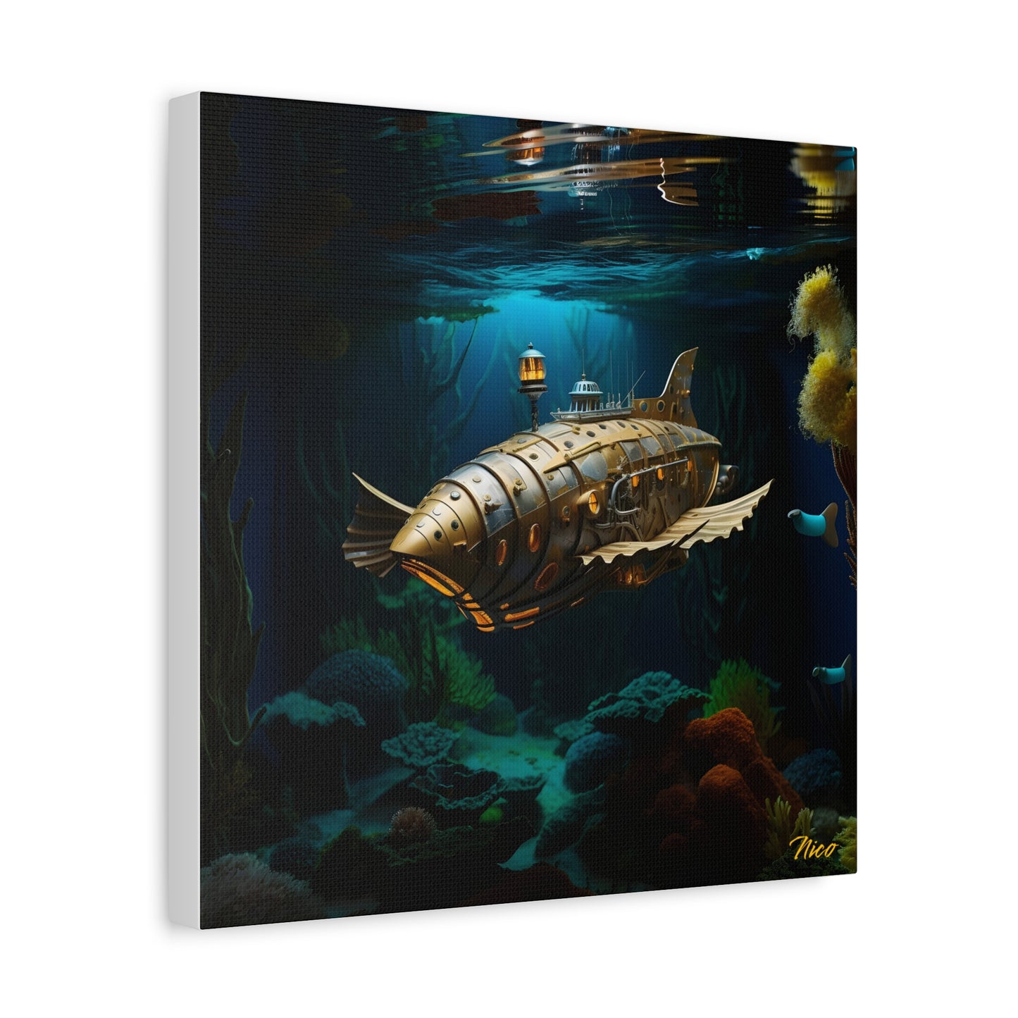 20,000 Leagues Under The Sea Series Print #9 - Streched Matte Canvas Print, 1.25" Thick