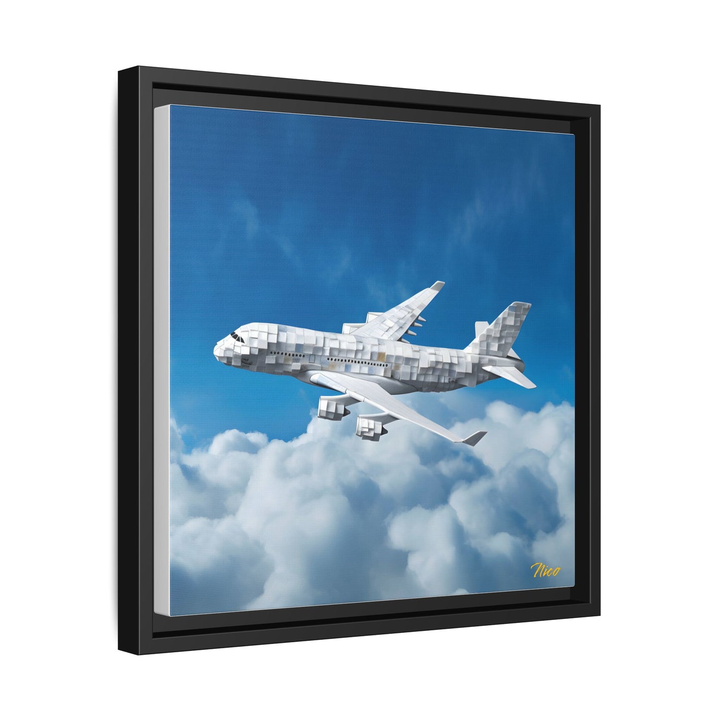 Frequent Flyer Miles Series Print #5 - Black Framed Canvas Print