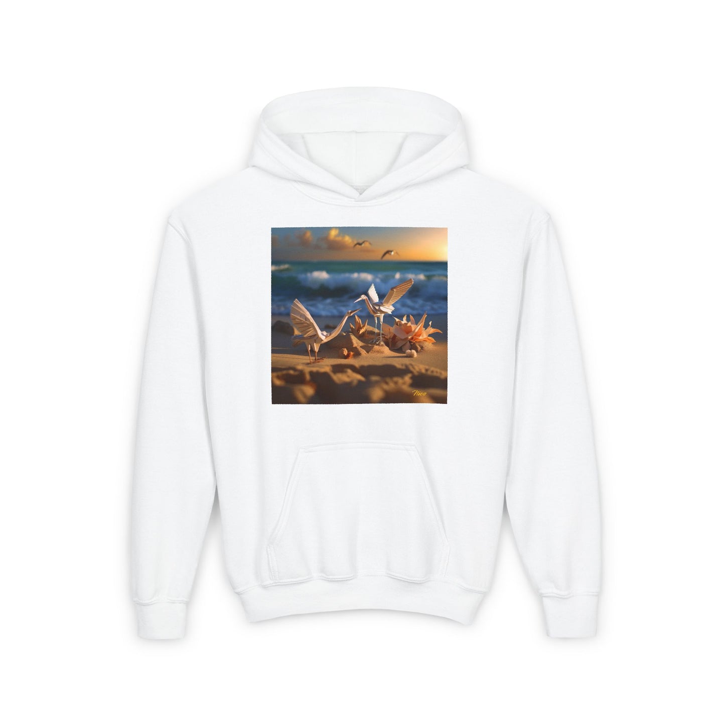 By The Seaside Series Print #3 Youth Heavy Blend Hooded Sweatshirt