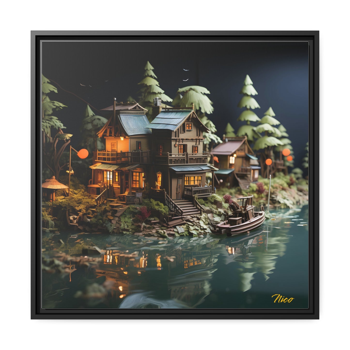 Born On A Bayou Series Print #8 - Black Framed Canvas Print