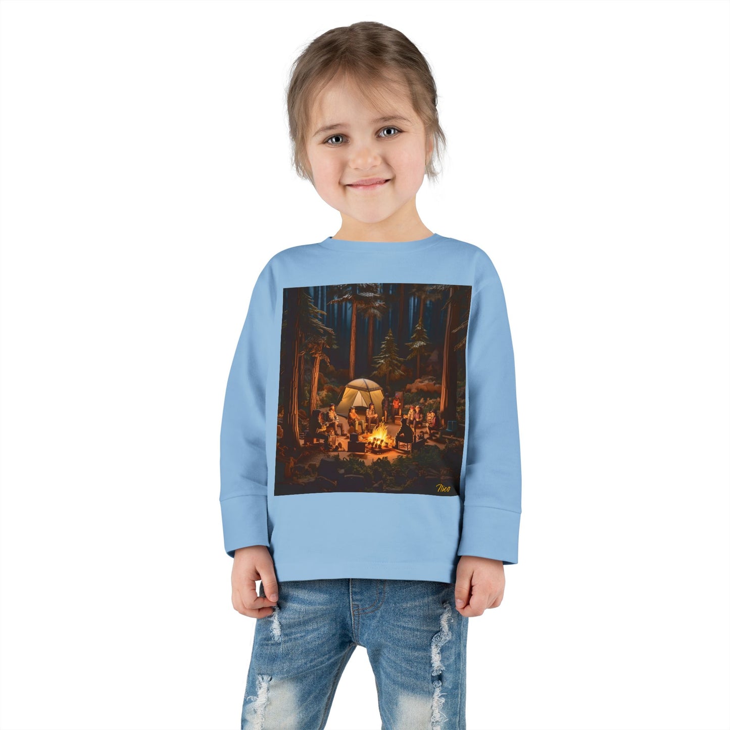 Under The Starry Skies Series Print #4 Toddler Long Sleeve Tee