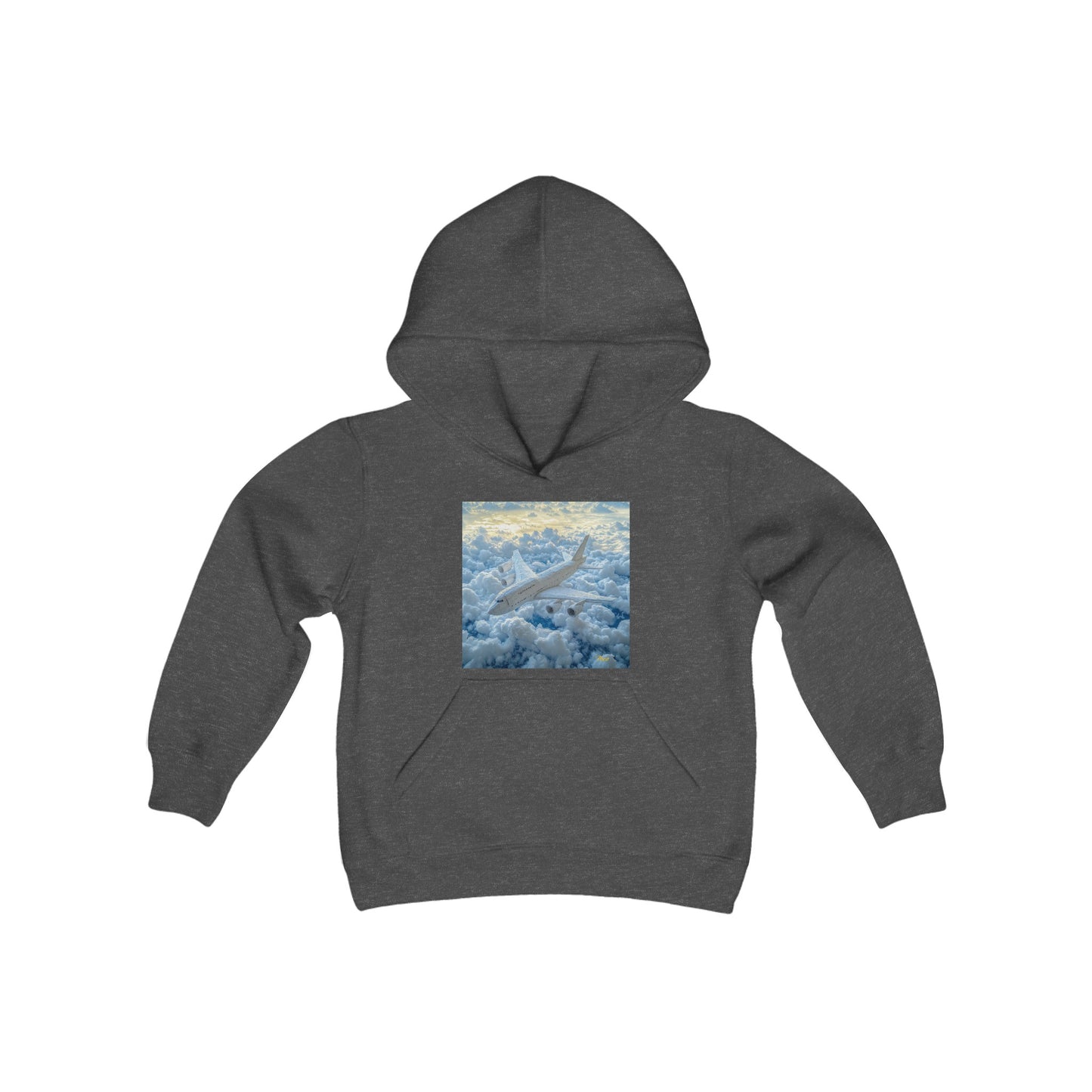 Frequent Flyer Miles Series Print #10 Youth Heavy Blend Hooded Sweatshirt