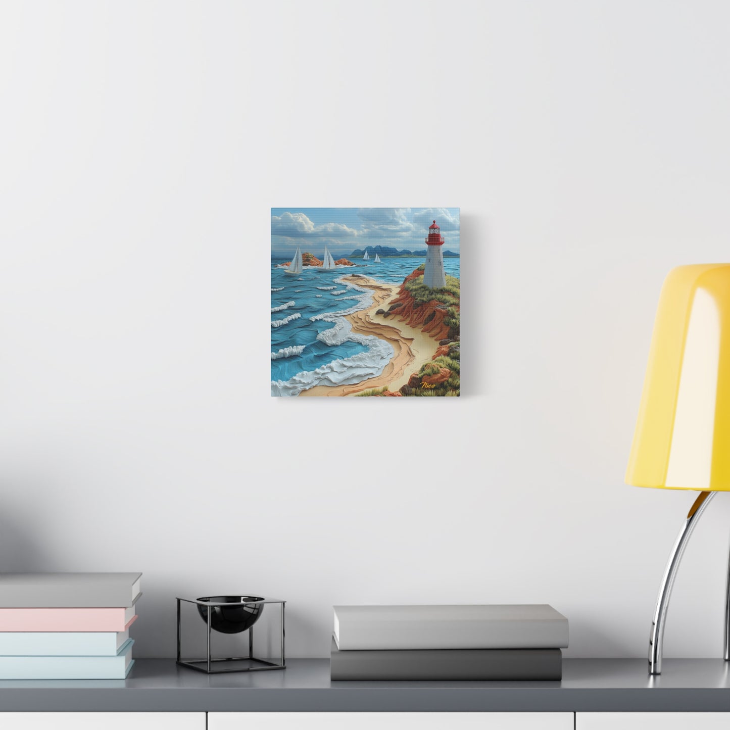 By The Seaside Series Print #4 - Streched Matte Canvas Print, 1.25" Thick