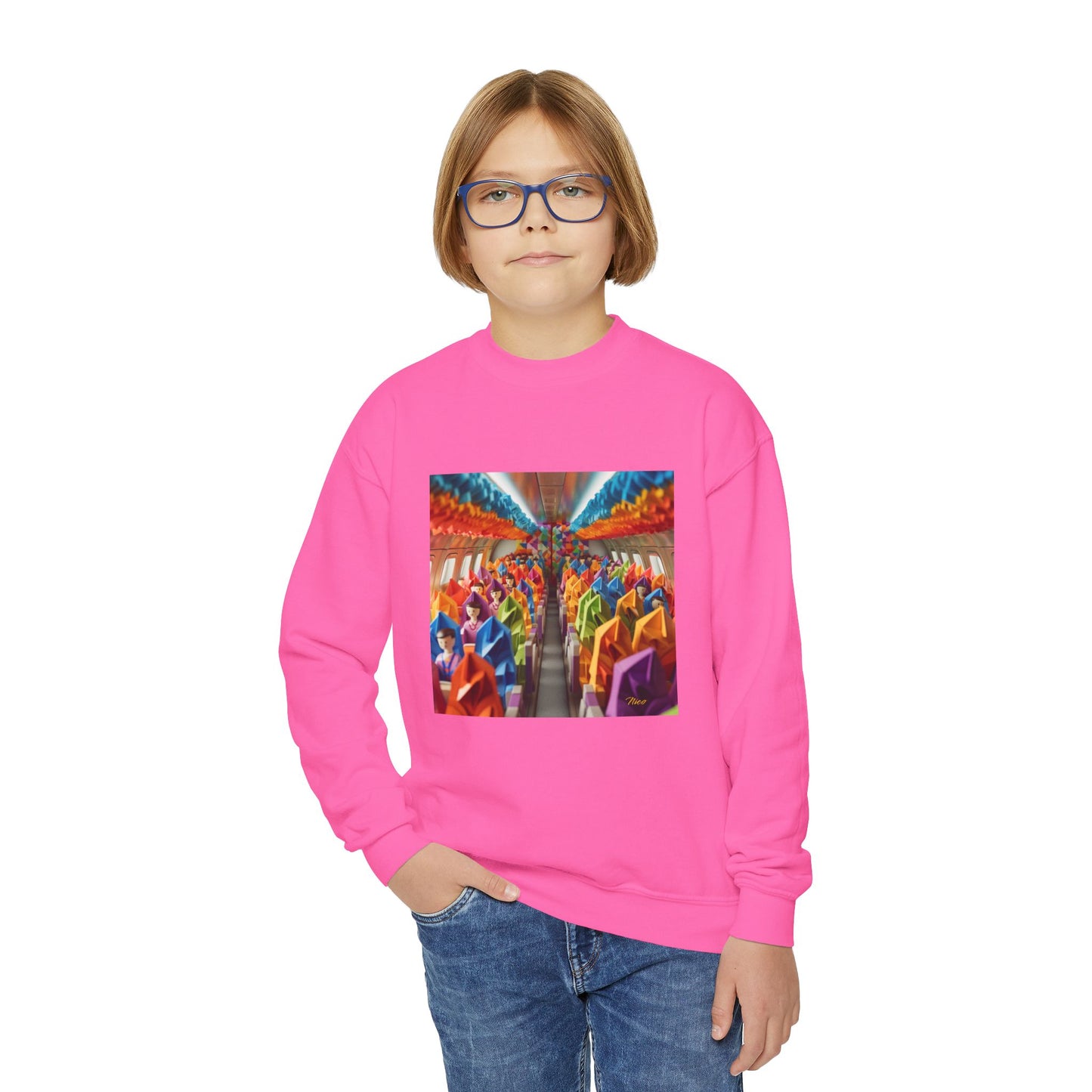 Frequent Flyer Miles Series Print #8 Youth Crewneck Sweatshirt