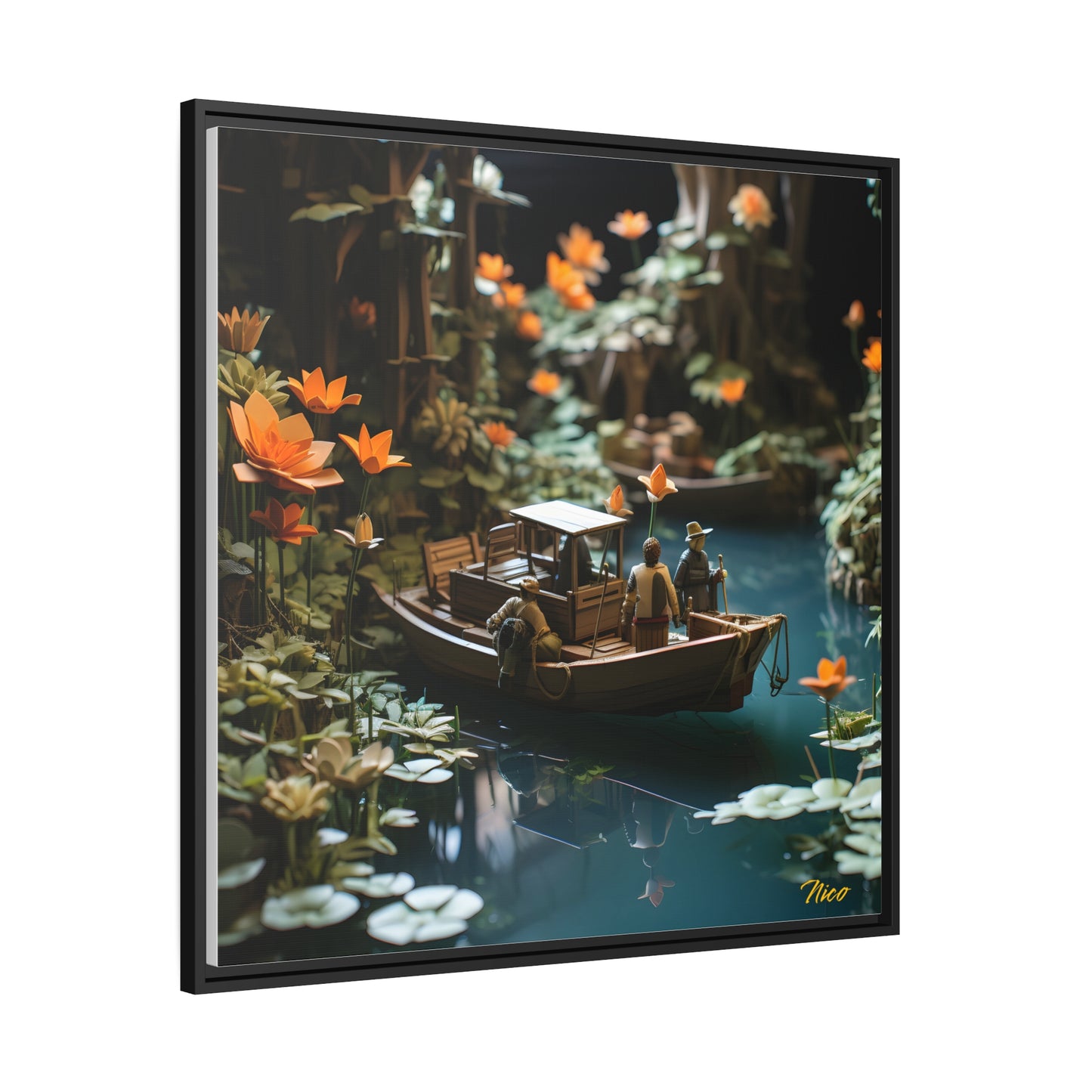 Born On A Bayou Series Print #4 - Black Framed Canvas Print