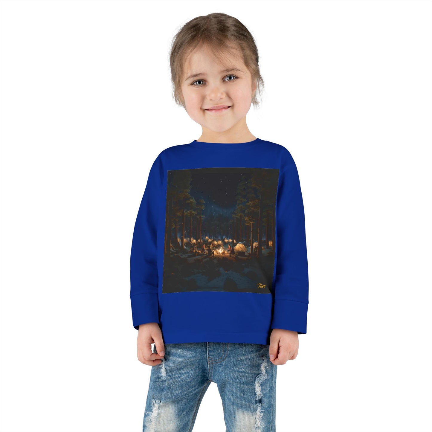 Under The Starry Skies Series Print #5 Toddler Long Sleeve Tee