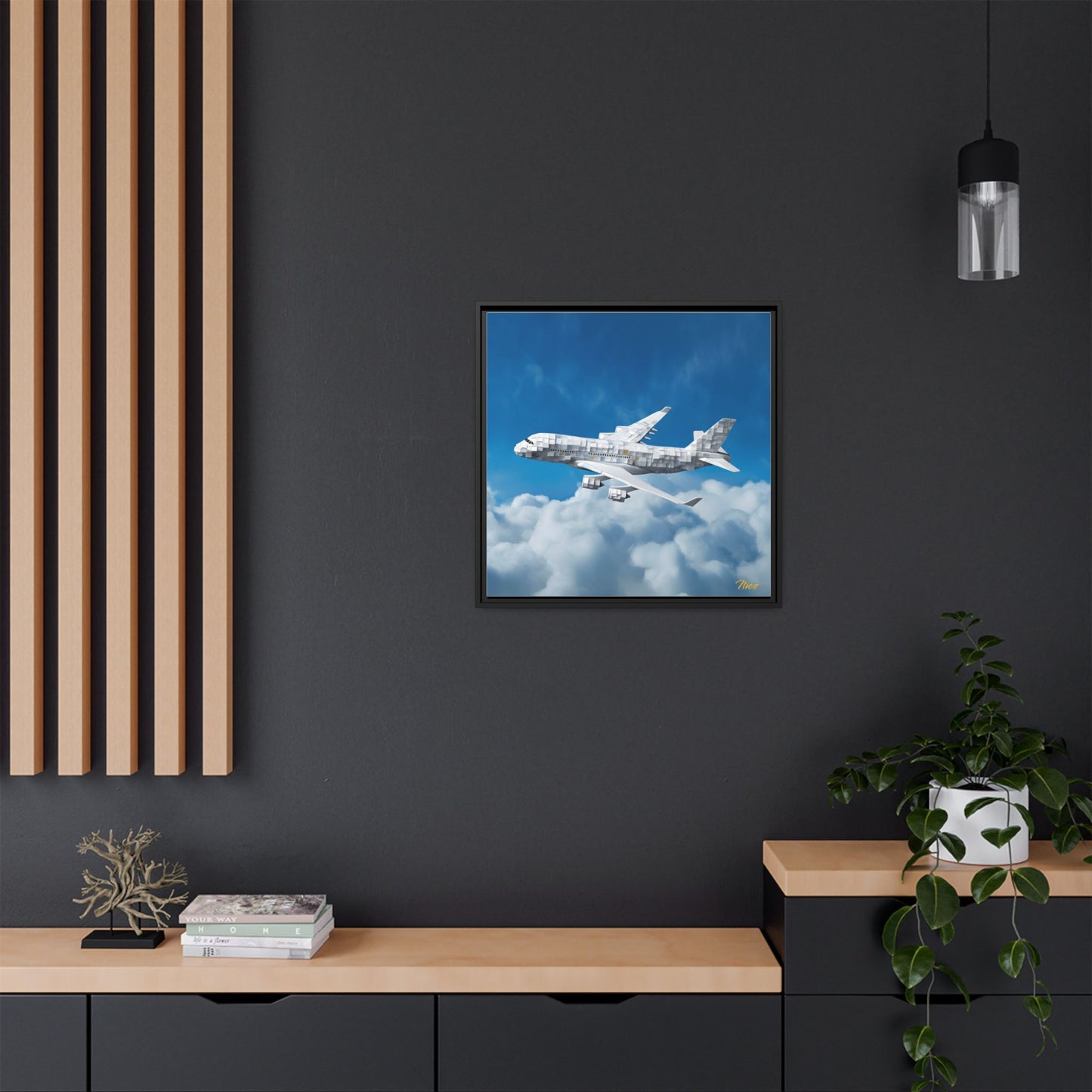 Frequent Flyer Miles Series Print #5 - Black Framed Canvas Print