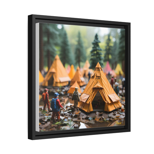 Camping In The Rain Series Print #1 - Black Framed Canvas Print