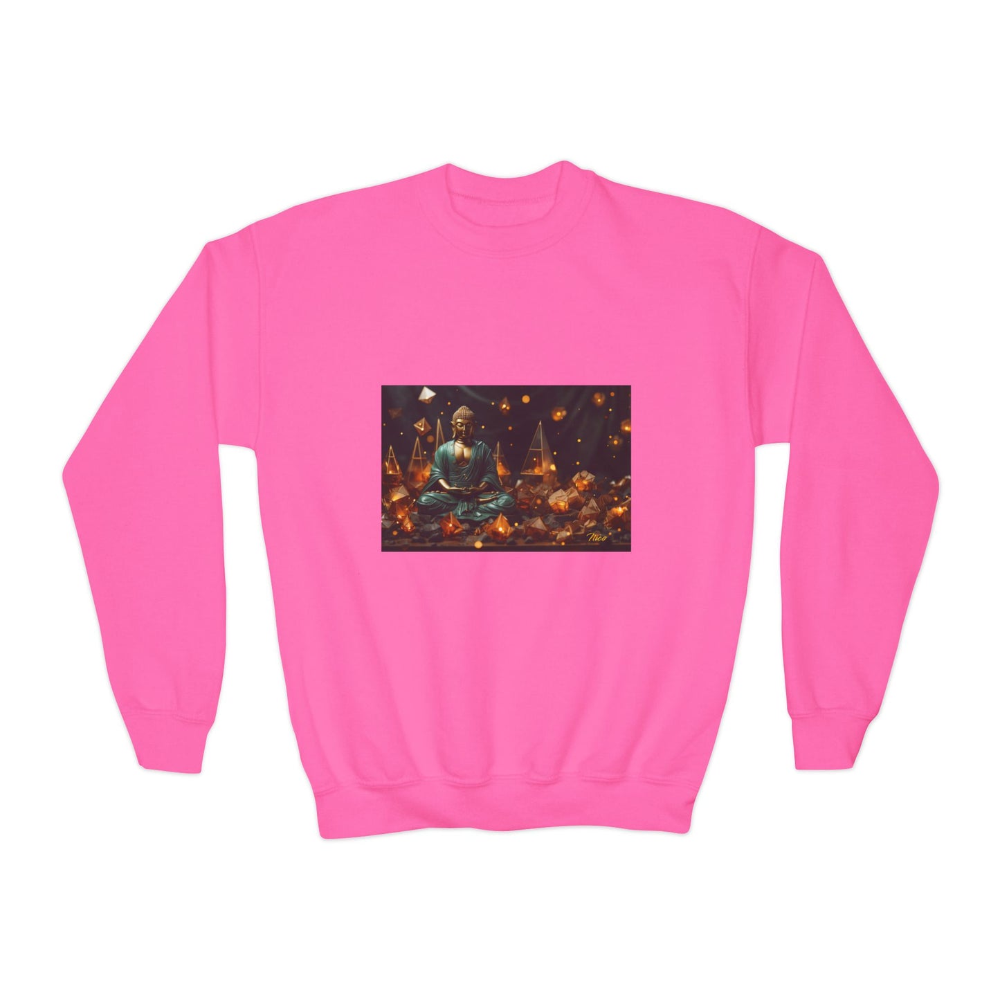 Ascending Buddah Series Print #4 Youth Crewneck Sweatshirt