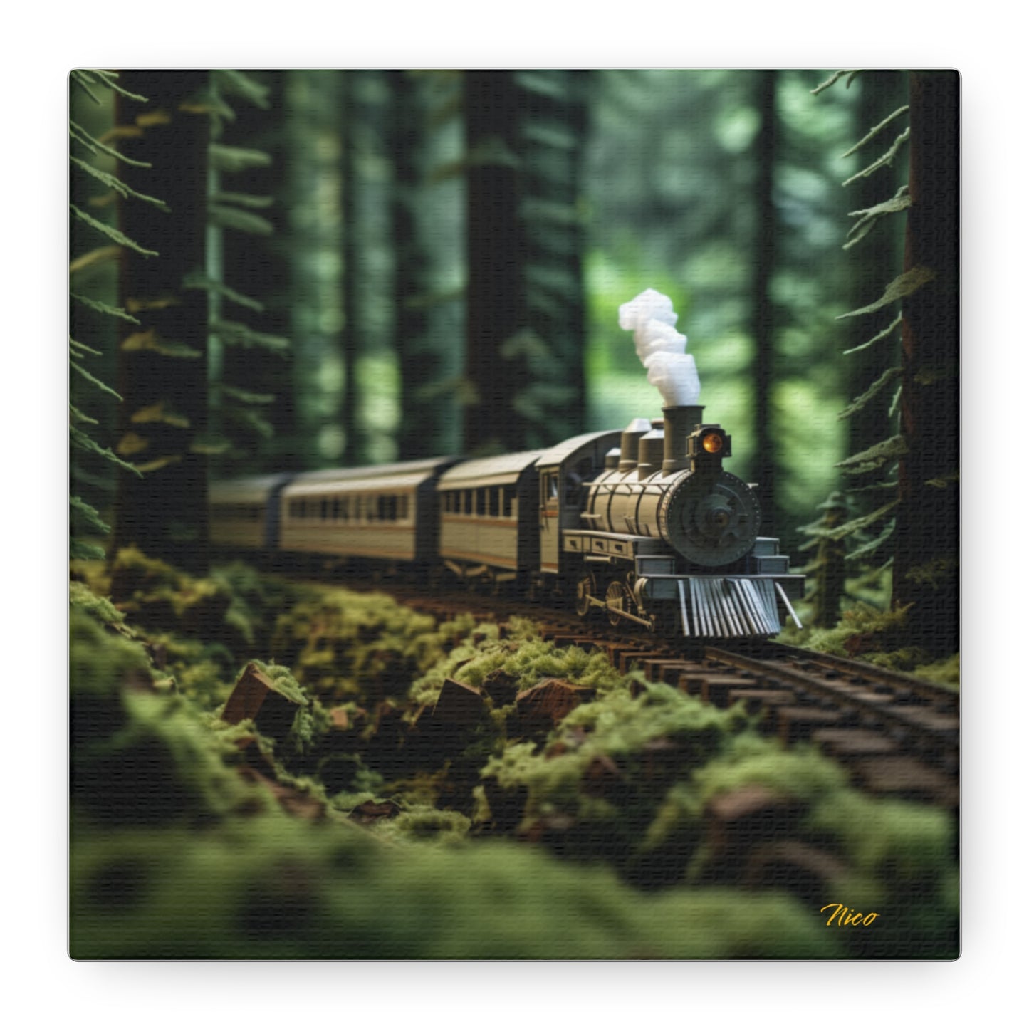 Streched Matte Canvas Print, 1.25" Thick - Featuring Print #7 of the Orient Express Series by origami artist Nico