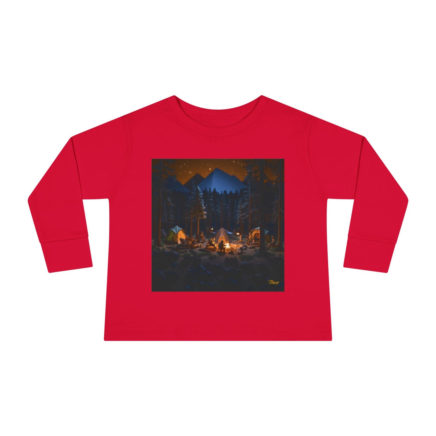 Under The Starry Skies Series Print #1 Toddler Long Sleeve Tee