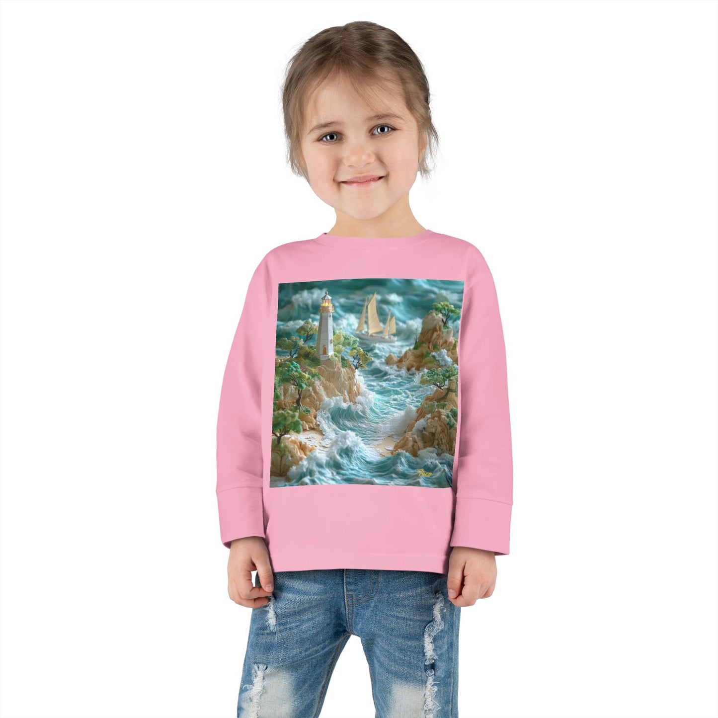 By The Seaside Series Print #9 Toddler Long Sleeve Tee