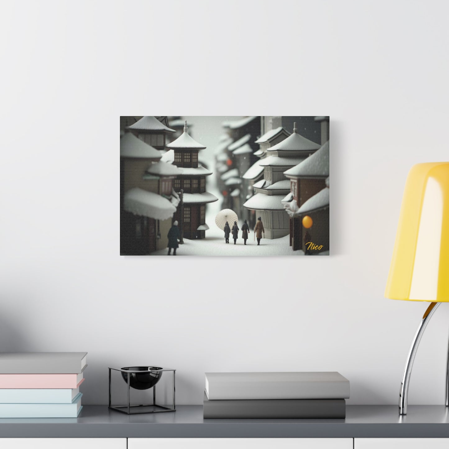 Asian Snow Series Print #3 - Streched Matte Extended Canvas Print, 1.25" Thick