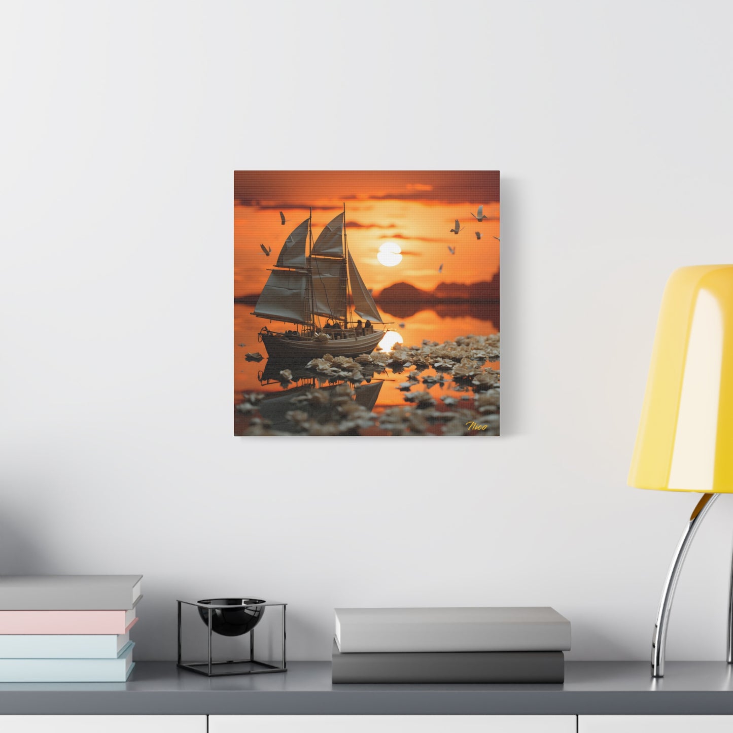 Into The Sunset Series Print #9 - Streched Matte Canvas Print, 1.25" Thick