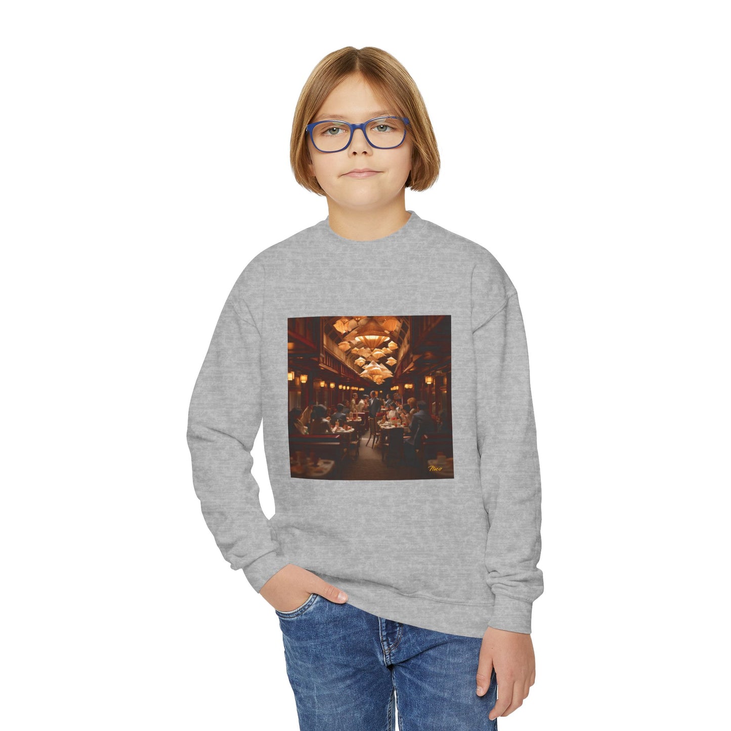 Orient Express Series Print #8 Youth Crewneck Sweatshirt