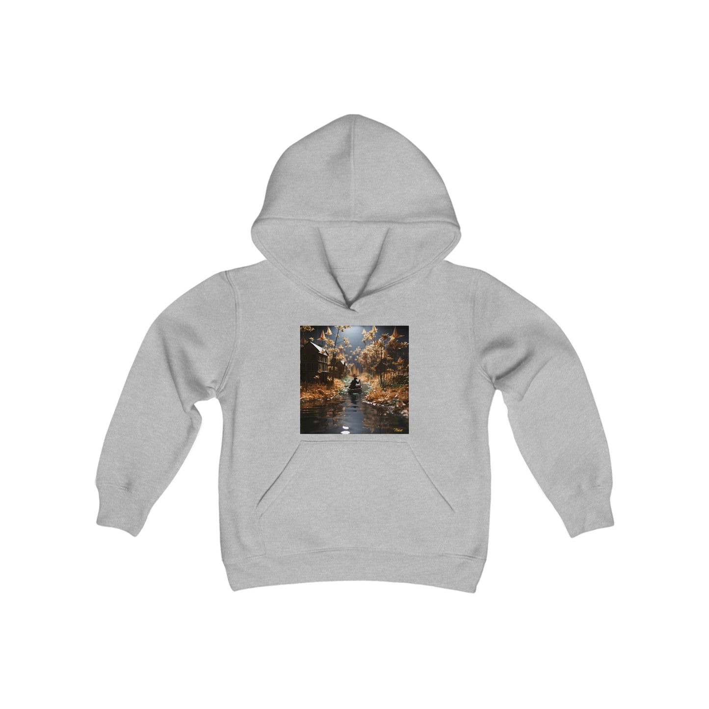 Born On A Bayou Series Print #5 Youth Heavy Blend Hooded Sweatshirt