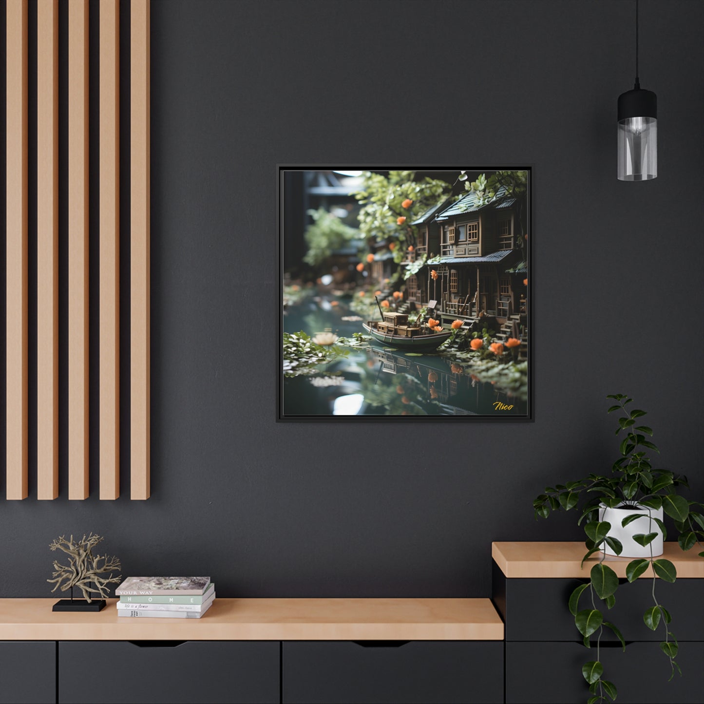 Born On A Bayou Series Print #9 - Black Framed Canvas Print