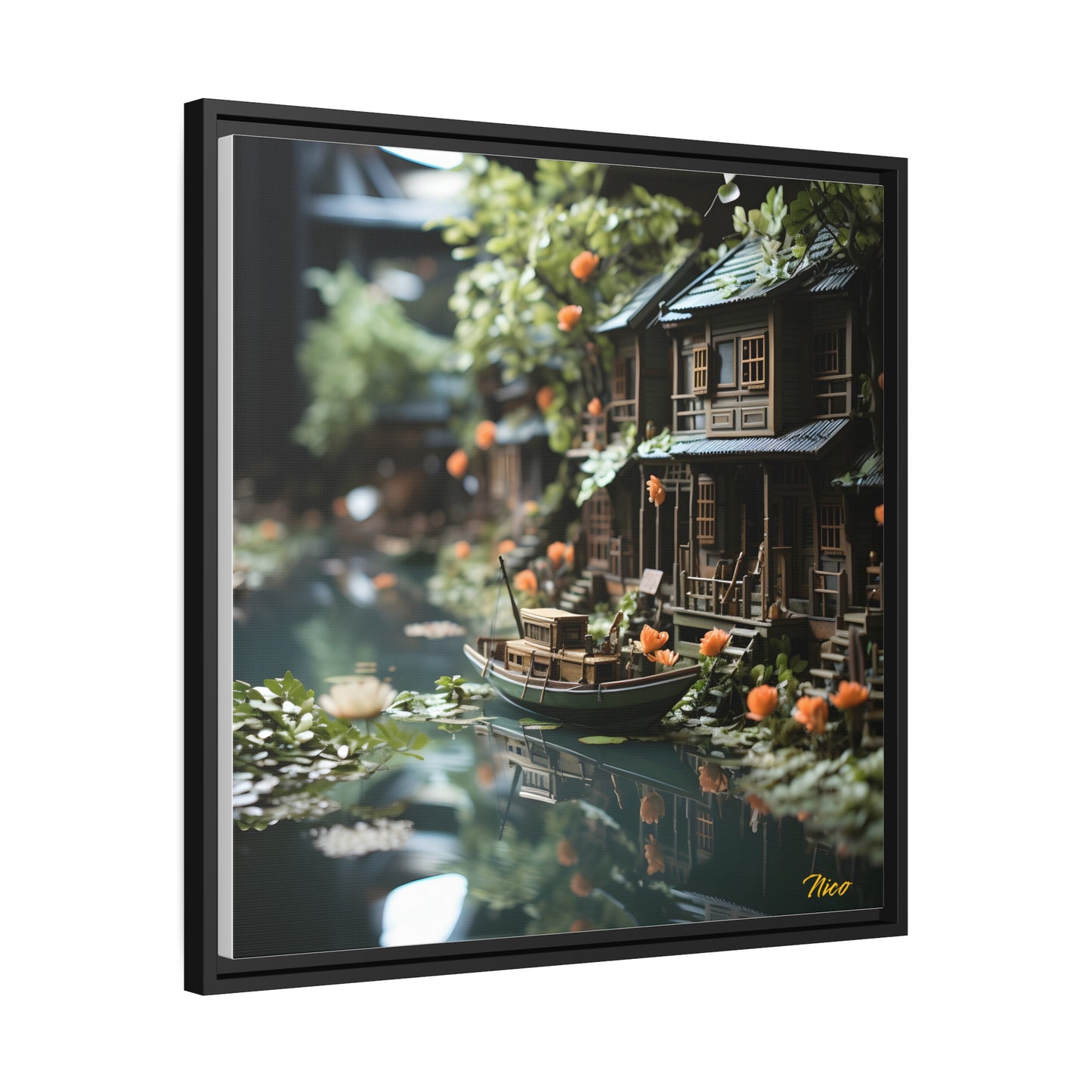 Born On A Bayou Series Print #9 - Black Framed Canvas Print