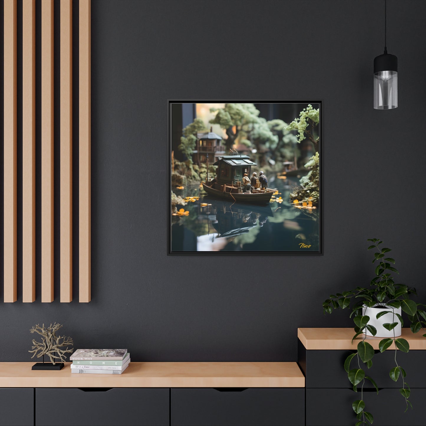 Born On A Bayou Series Print #2 - Black Framed Canvas Print