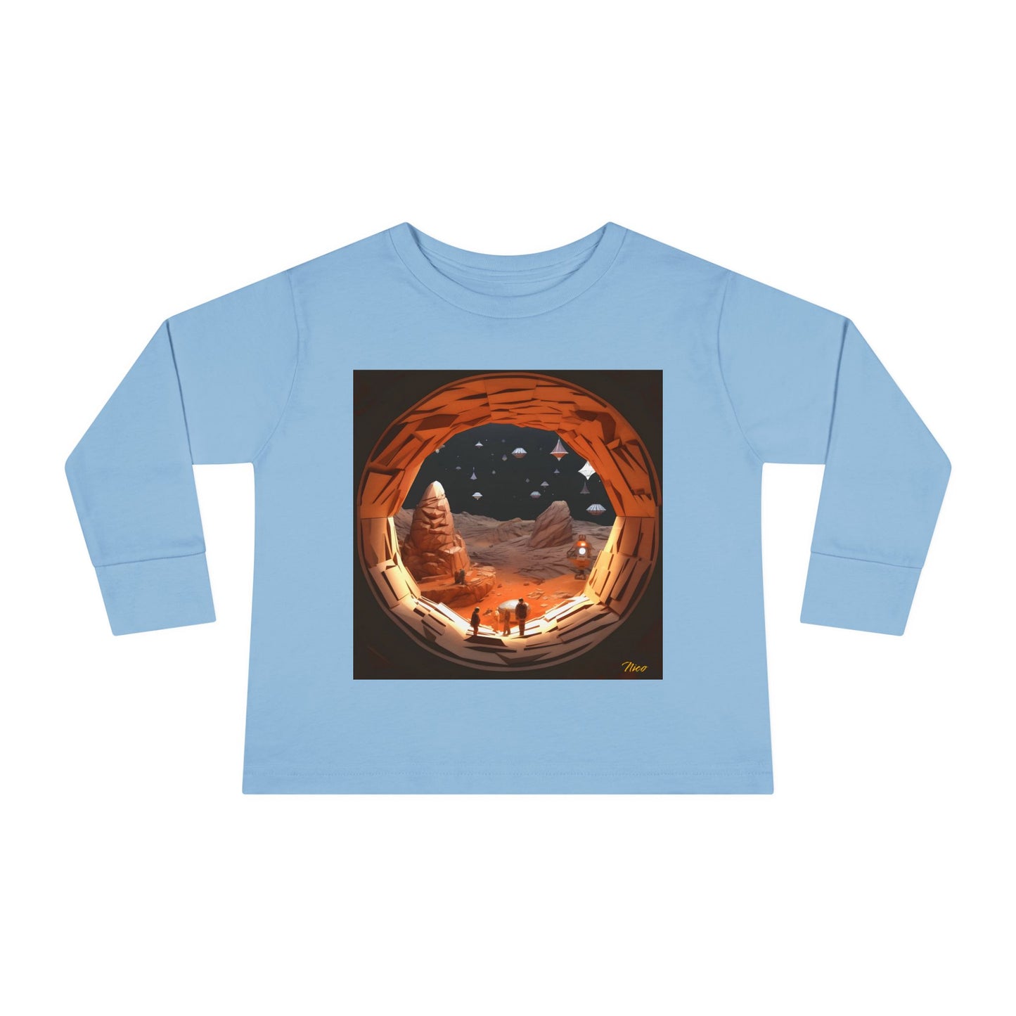 Elons' Dream Series Print #4 Toddler Long Sleeve Tee