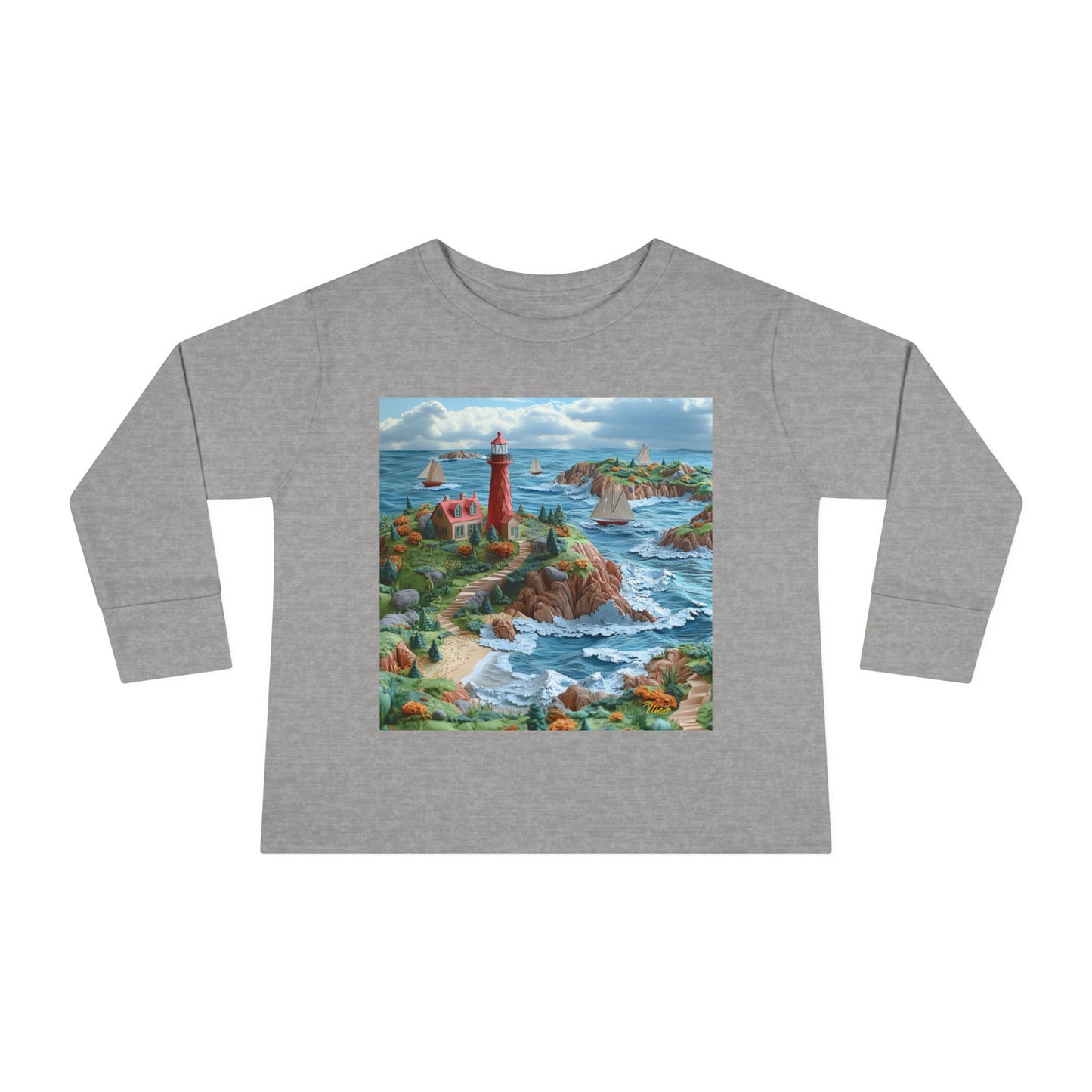 By The Seaside Series Print #6 Toddler Long Sleeve Tee