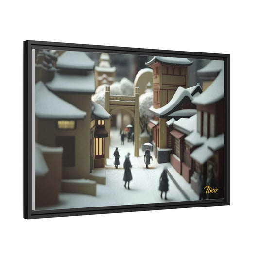 Asian Snow Series Print #9 - Impression sur toile encadrée noire